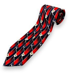Tutto Matto 100% Silk Dress Tie Made in Italy Vintage Geometric Print 60" 3.75"